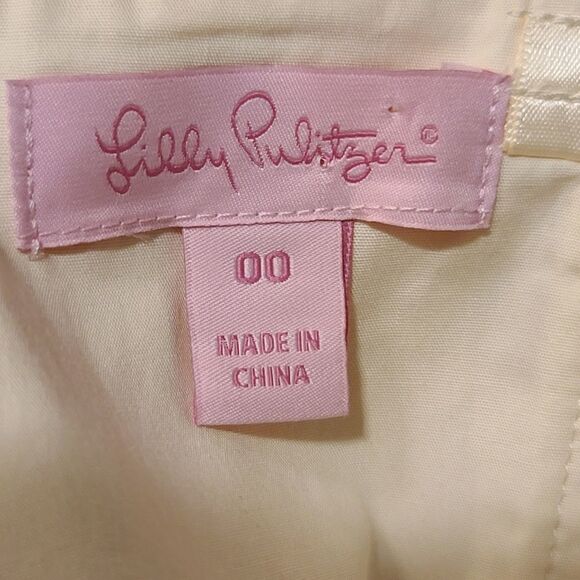 LILLY PULITZER Strapless Remi Blue Horizon Metallic Dress Size 00 New - Picture 5 of 6